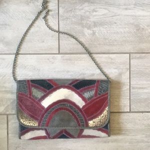 Vintage Leather Purse w/ Chain Strap